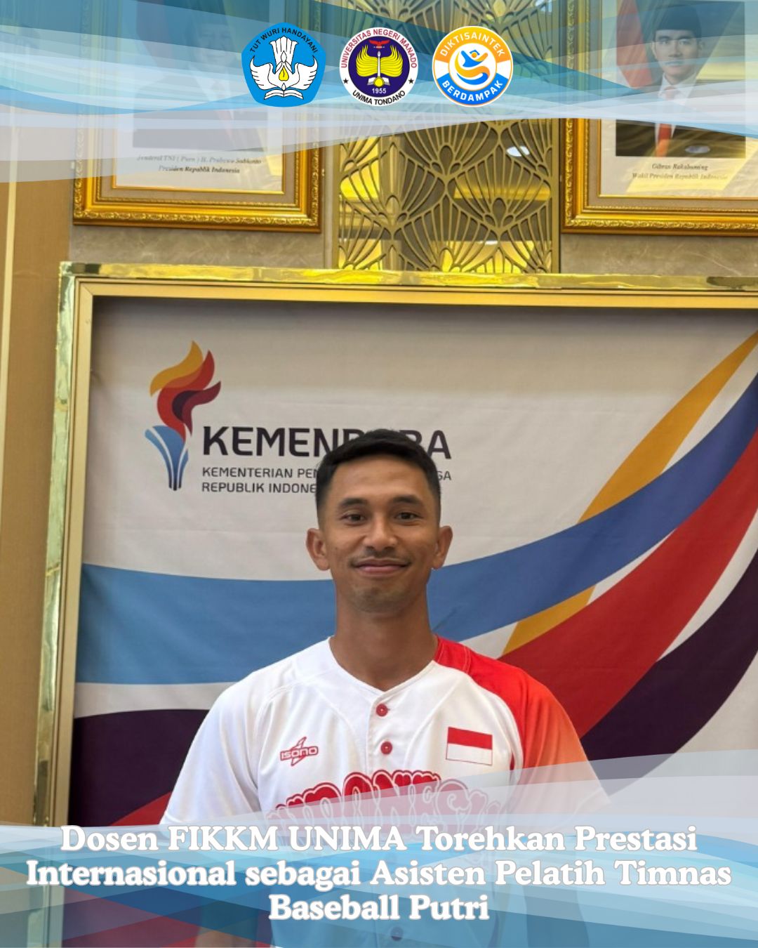 Dosen FIKKM UNIMA Berkiprah di Kancah Internasional sebagai Asisten Pelatih Timnas Baseball Putri Indonesia
